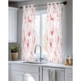 thumbnail image 5 of Pink Flower Sheer Curtains 54 Inch Length 2 Panels Set for Living Room/Bedroom, Watercolor Floral Botanical Line Drawing Print Kitchen Curtains Grommet Semi-Sheer Curtains Window Treatments 42"x54"x2, 5 of 7