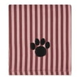 thumbnail image 2 of DII Cranberry Stripe Embroidered Paw Pet Towel, 2 of 5