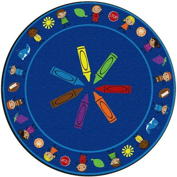 Flagship Carpets PE422-26 Round Cushy Colors Carpet- 6 ft.