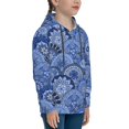 thumbnail image 3 of Picia Blue Mandala Harmony Pattern Youth Hoodie - Warm Pullover Sweatshirt with Kangaroo Pocket, Ideal for Boys and Girls-X-Large, 3 of 6
