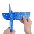 thumbnail image 2 of Flying Mini Throwing Glider Shiny Night Aircraft Toy Hand Launch Airplane Model(Blue), 2 of 4