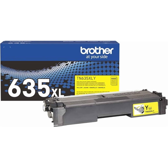 Brother Genuine TN635XLY High Yield Yellow Toner Cartridge
