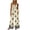 White, variant on PBFRDSJ Boho Jumpsuit for Women Smocked Bodice Floral Cami Wide Leg Jumpsuit Summer Sleeveless Square Neck Loose Rompers with Pockets