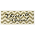 thumbnail image 1 of Modern Kitchen Mat, Geometric Zig Zag Colored Little Stones Like Stripes with Thank You Words, Plush Decorative Kitchen Mat with Non Slip Backing, 47" X 19", Charcoal Grey Yellow, by Ambesonne, 1 of 1