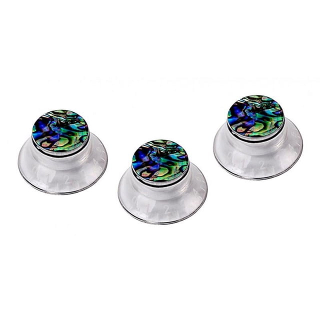 3 unids/set plástico ABS guitarra eléctrica bajo tono perilla potenciómetro tapas con agujero de 6mm