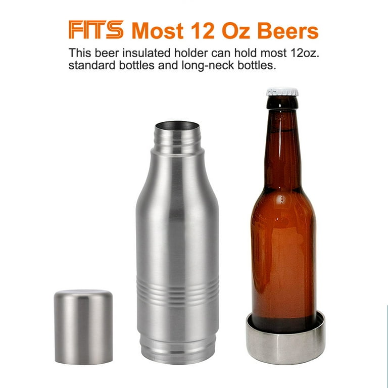 Eagle Beer Bottle Cooler, Double Wall Insulated Beer Bottle Insulator, Stainless  Steel Beer Bottle Holder with Opener - Fits 12 oz Bottles for Outdoor  Activities Party 
