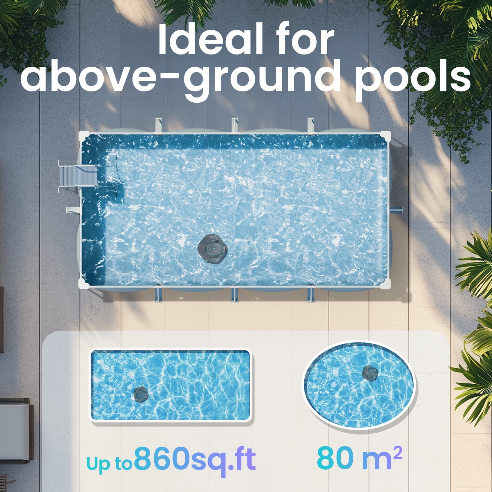 Aiper Scuba 800W Cordless Robotic Pool Cleaner for Above Ground Pools
