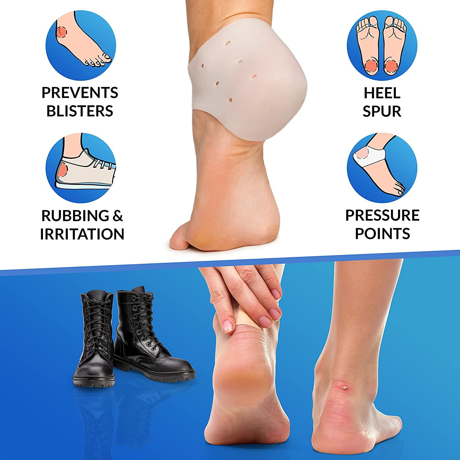 Protecteurs de Talon pour Chaussures Pcs [Gel Doux] Prévention