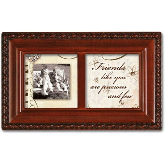 Cottage Garden Precious Friends Petite Woodgrain Music Box Plays Friends are for