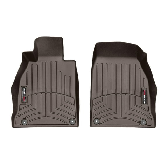WeatherTech Custom Fit FloorLiners compatible with 4715881 - 1st Row (Driver & Passenger) Cocoa