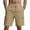 A Beige, variant on Mens Cargo Shorts Drawstring Elastic Waist Relaxed Fit Multi Pockets Stretch Casual Summer Outdoor Hiking Shorts,Sizes M-3XL