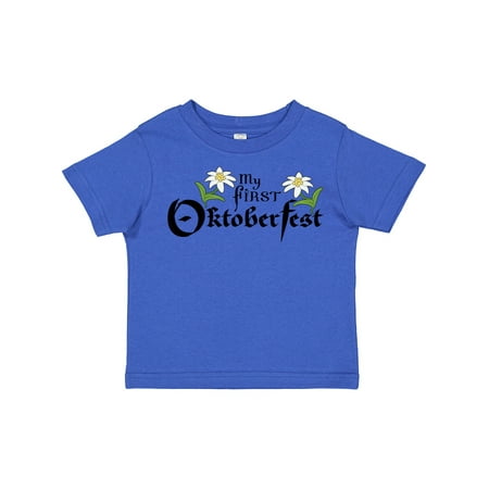 

Inktastic My First Oktoberfest with Edelweiss Flowers Gift Toddler Boy or Toddler Girl T-Shirt