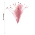 thumbnail image 2 of Faux Pampas Grass Artificial Velvet Plume - Gothic Style Fake Flower Reed for Festival Wedding Birthday Party Decor, Contemporary Interior Floor Decor for Home Living Room Bedroom, 24.4in, Pink, 2 of 6