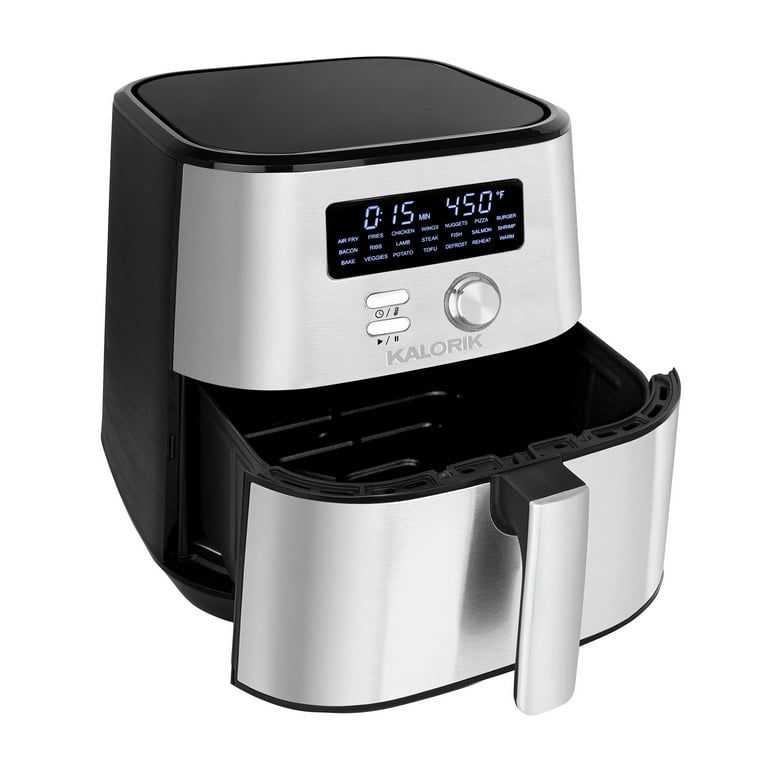 Kalorik 6-Quart Stainless Steel Air Fryer in the Air Fryers department at