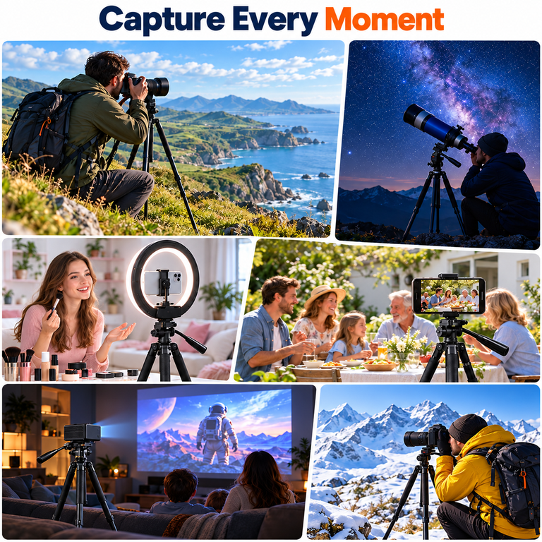 BEBANG 67" Camera Tripod Aluminum Portable Stand photo 6