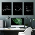 thumbnail image 4 of Motivational Wall Art 3 PCS Positive Quotes Office Decor 12"x16" Black Art Wall Decor, 4 of 6