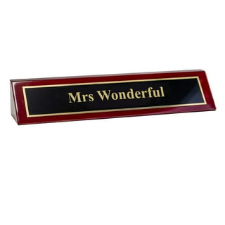 Laser Engraved Desk Name Plates