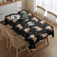 thumbnail image 3 of Bulldog Dog and Footprints Rectangle Tablecloth 60"x84",Waterproof Polyester Rectangle Table Cloth, Wipeable Spillproof Polyester Tablecloth for Dining, Camping, Indoor and Outdoor, 3 of 5