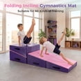 thumbnail image 4 of Gymnastics Mat, Incline Gymnastics Mat, Skill Shape Tumbling Backbend Trainer Exercise Mat, Foldable Design with High-Density Foam & Waterproof Cover, 4 of 8