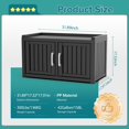 thumbnail image 3 of DRATO Indoor Outdoor Shoe Storage Cabinet,Waterproof Shoe Cabinet with Adjustable Shelves,Multifunctional Resin Storage Bench for Entryway, Foyer,Hallway(Black 31.89 * 17.32 * 17.91), 3 of 14