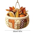 thumbnail image 2 of SDJMa Fall Patchwork Basket Door Hanger, 7.87" Rustic Wooden Door Sign for Autumn Harvest Thanksgiving Halloween Farmhouse Home Front Door Window Hanging Decor, 2 of 5
