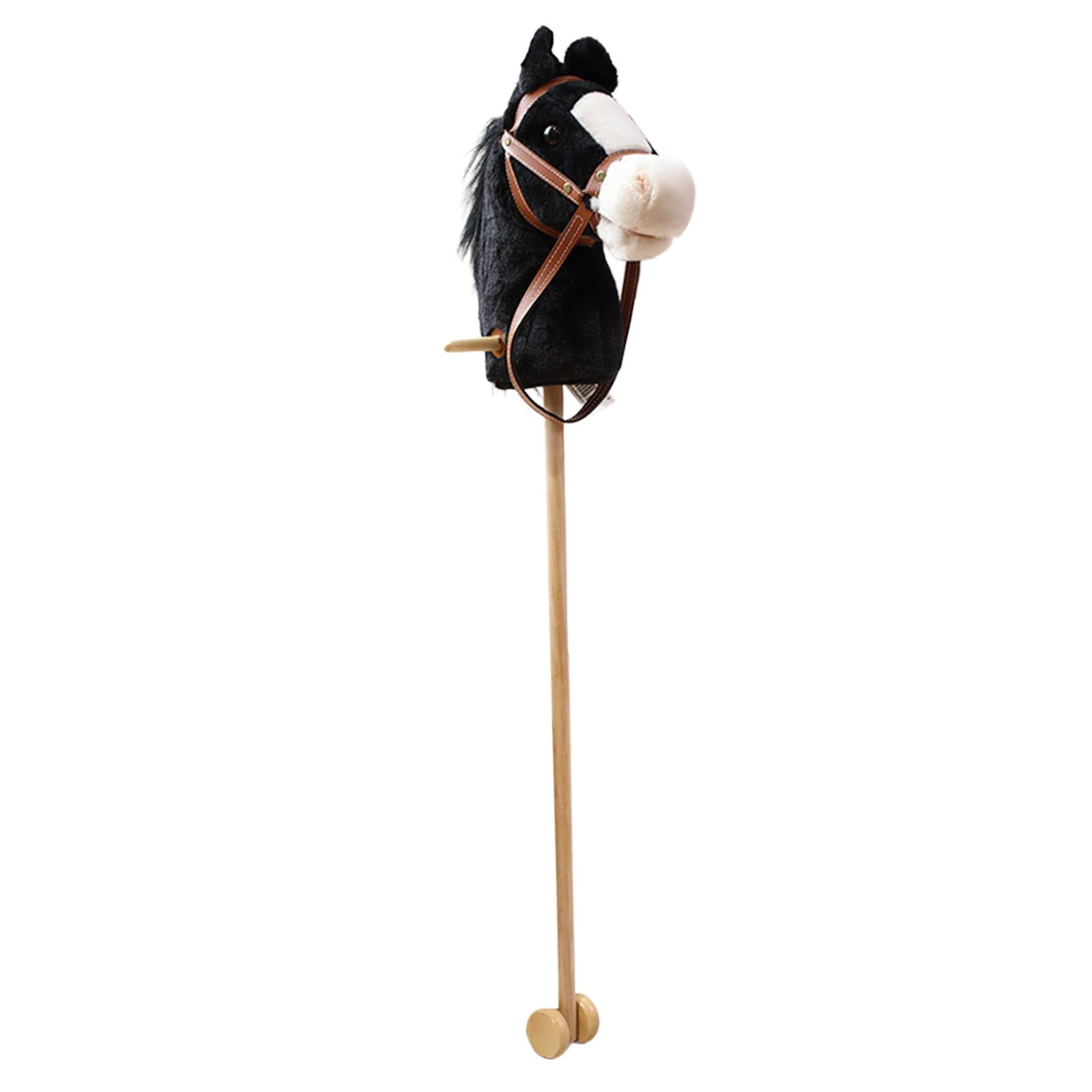 Cheval De Loisir Sur Bâton En Peluche - Avec Sons Réalistes, Roues, Bois - Jouet Équilibre Enfant - 5