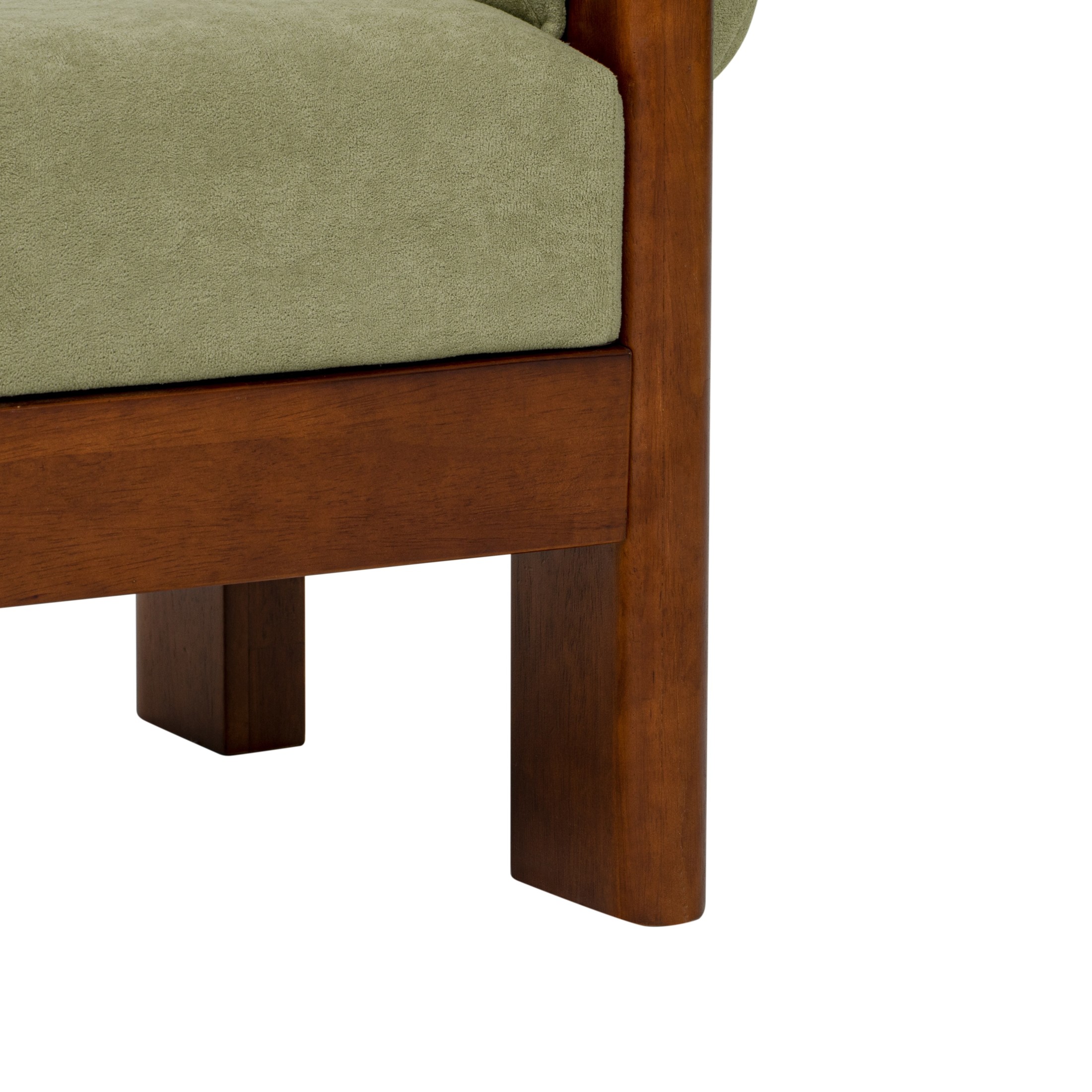 Christopher Knight Home 63" Upholstered Accent Ottoman, Solid Wood Frame End of Bed Bench, Green