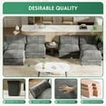 thumbnail image 7 of Furmax 4 Seats U-Shaped Cloud Couch Sectional Sofa with 2 Movable Ottomans for Living Room, Fabric Convertible Modular Couch, Gray, 7 of 7