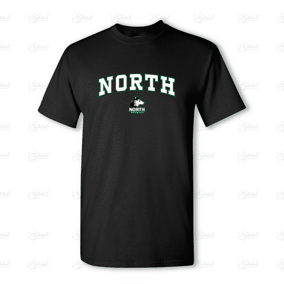 North High School Huskies, School Spirit Pride Casual Team Style Unisex Tee V80311, for men & women, up to size 5XL