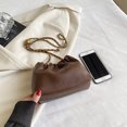 thumbnail image 4 of Bolso de hombro con cadena para mujer, bolso Hobo plisado informal, bolso mensajero, bolso para citas diarias, 4 of 9