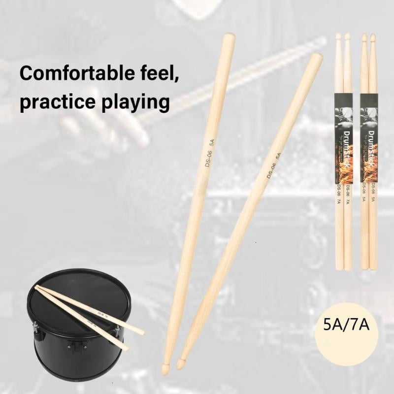CEORPER 12Pair Maple Wood Drum Stick Nonslip Drumstick for Comfortable Playing