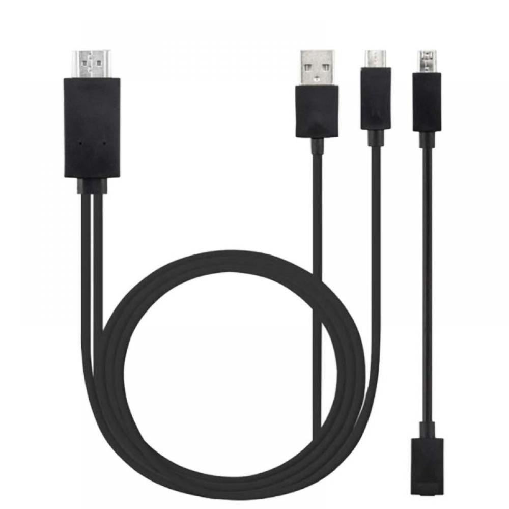 comienzo alineación leopardo Micro USB to HDMI Cable (5.9FT), MHL USB to HDMI for Samsung Galaxy S2,S3,S4,S5,Note  2/3/4,Sony Xperia,LG Optimus & More MHL Protocol Phones-White - Walmart.com