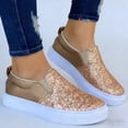 thumbnail image 6 of Women's Carnival Shoes Fashion Glitter Platform Slip On Casual Comfortable Flat Sneakers Shoes, 6 of 7