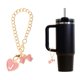 thumbnail image 3 of Ofertas Únicas 1 Pc Colgante de Taza de Agua con Letra J en Forma de Corazón y Lazo para Viajar, Aleación Rosa, 3 of 5