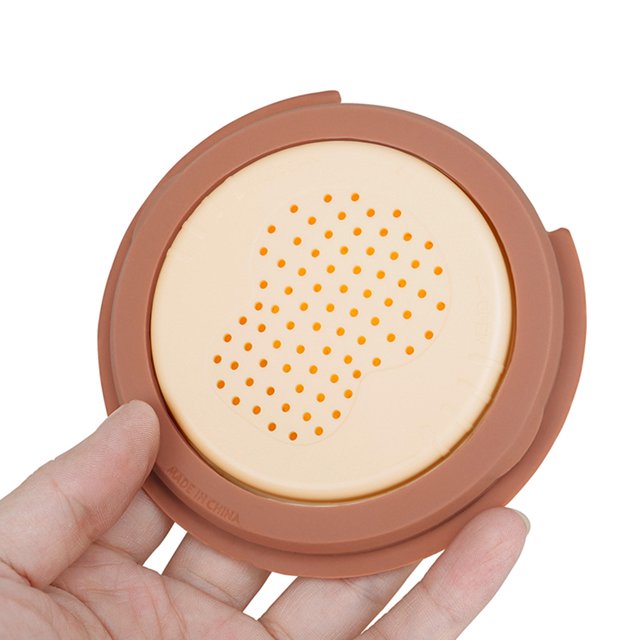 MOKKHNB 1Pcs Acoustic Guitar Sound Hole Cover Humidifier for Moisture Control Brown 4.3x0.5x4.3in