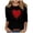 F-Black, variant on Ladies Tops and Blouses Valentineday Print 3/4 Sleeve T Shirt Casual Round Neck Tee