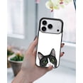 thumbnail image 5 of WIRESTER Shockproof Soft Rubber Cover Case for Apple iPhone 17 Pro 6.3" 2025, Animal Black White Tuxedo Cat, 5 of 5