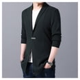 thumbnail image 4 of OmicGot Cardigan Mens Sweaters Spring Autumn Men Casual Cardigan Jacket Man Solid Color Long Sweater Windbreaker Single Button Coats, 4 of 5