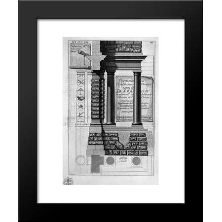 Doric Columns - Title page with the above written on a sign behind Doric columns 20x24 Framed...