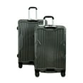 thumbnail image 4 of TRAVLR Valise Rigide Moyenne à Imprimé Texturé (25 Pouces) Extensible, Anti-Rayures, Huit Roues Silencieuses et Serrure TSA - Vert Foncé, 4 of 5