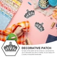 thumbnail image 3 of Crown Patch Iron On Patch Embroidery Rhinestones Applique Decoration DIY Clothing Accessory, 3 of 8