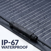 Sirius Survival 100-Watt ETFE Flexible Solar Panel – Ultra Light & Thin – Monocrystalline – All Black - 2 Pack