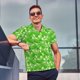 thumbnail image 4 of Fotbe Green Cucumber Camiseta Polo de Golf para Hombre con Estampado – Camisa Deportiva Transpirable con Cuello Abotonado-X-Large, 4 of 6