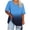 Blue, variant on Qiopertar Plus Size V-Neck Short Sleeve T-Shirts for Women Oversized Casual Comfy Solid Color Basic Tops Summer Loose Fit Tees, Red 4XL