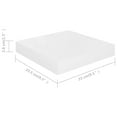 thumbnail image 4 of vidaXL Floating Wall Shelves 4 pcs High Gloss White 23x23.5x3.8 cm MDF, 4 of 5