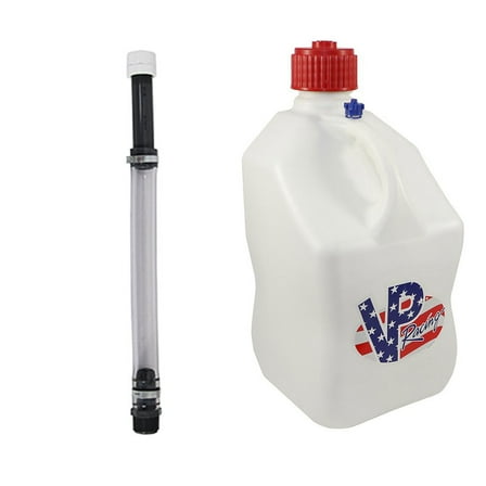 VP Racing Fuels 5.5 Gal Motorsport Utility Jug and 14 Inch Hose, Patriotic