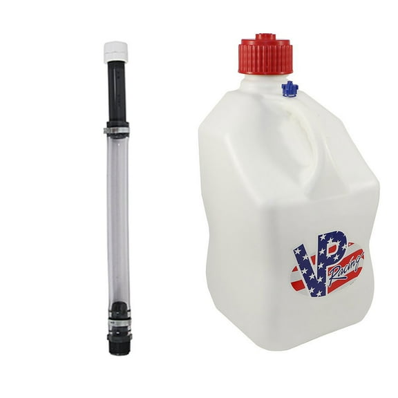 VP Racing Fuels 5.5 Gal Motorsport Utility Jug and 14 Inch Hose, Patriotic