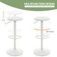 thumbnail image 4 of Backless Metal Bar Stools, 360 Swivel Round Bar Stool, Adjustable Counter Height Chair for Kitchen Island,Cafe,Dining Room Stool(1PC,White ), 4 of 8
