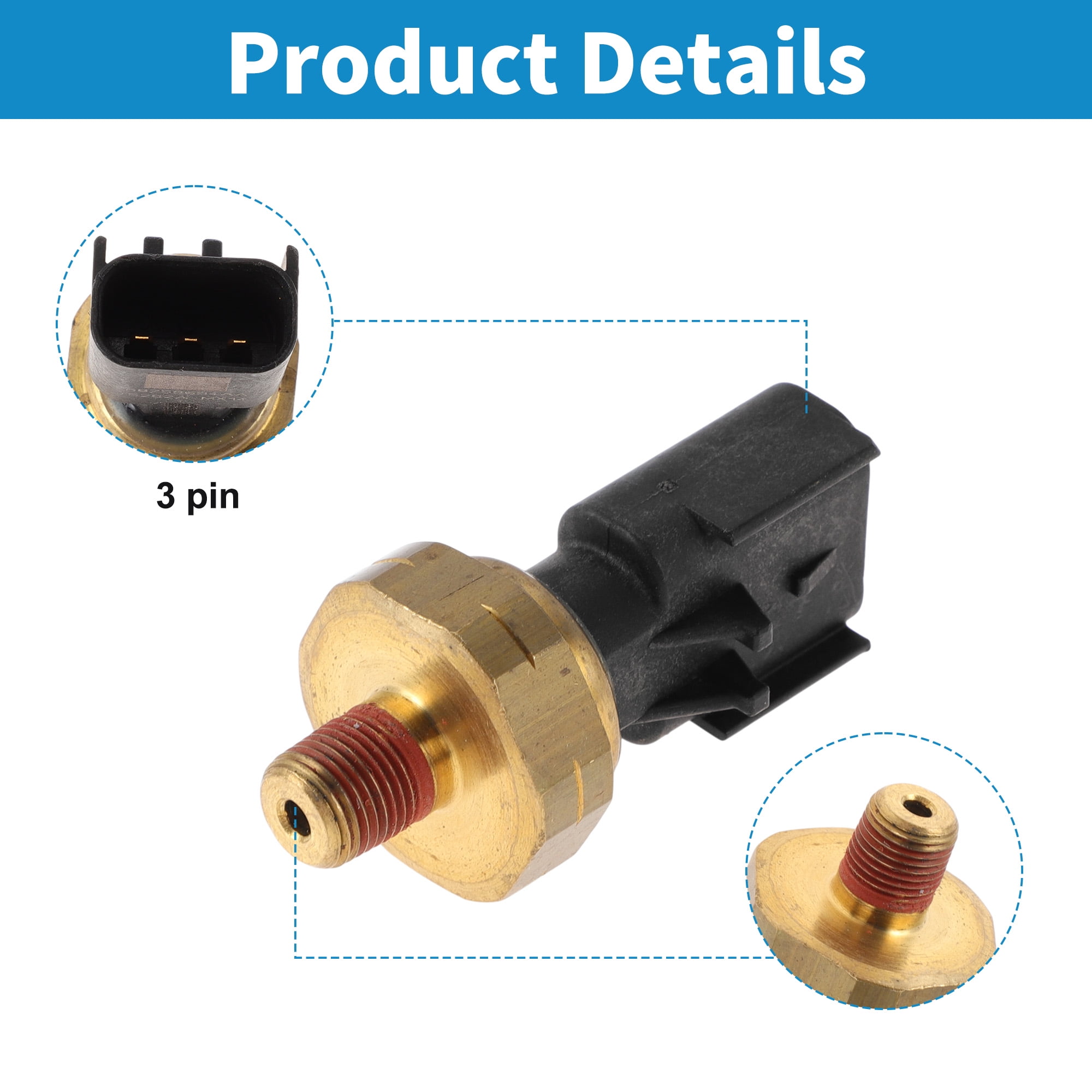 Unique Bargains 1 Pcs No.68258694AA Engine Oil Pressure Sensor for Chrysler 200 3.6L 2011-2016 for Chrysler 300 3.6L 5.7L 6.1L 6.4L 2007-2016
