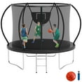 thumbnail image 1 of KOFUN Trampoline de 10 Pi pour Enfants et Adultes, Trampoline Rond avec Panier de Basketball et Échelle, Trampoline d'Extérieur pour Cour Arrière avec Filet d'Enceinte, Capacité de 1000 Lb, Facile à Installer, Noir, 1 of 7